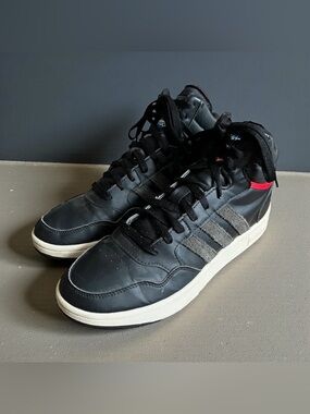 Adidas Hoops 3.0 Mid Black Vivid Red Mens 8.5 GZ1344